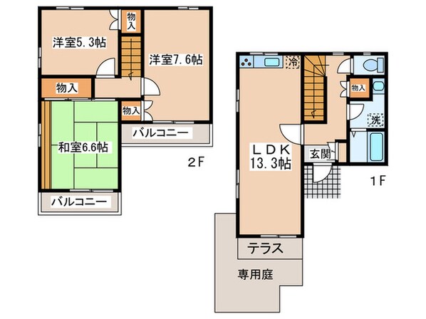 ブリージングタウン百草園Ｈ３の物件間取画像